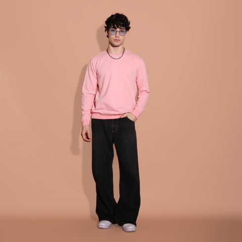 Sip Happens Men Sweatshirt – Baby Pink
