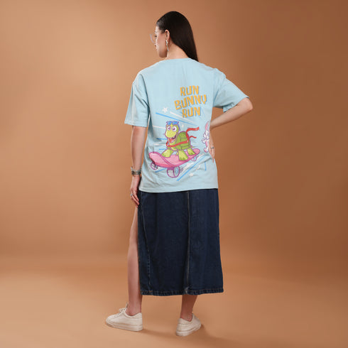 Run Bunny Run Oversized Women's Tee