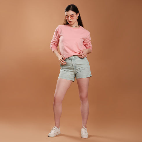 Sip Happens Women Sweatshirt – Baby Pink