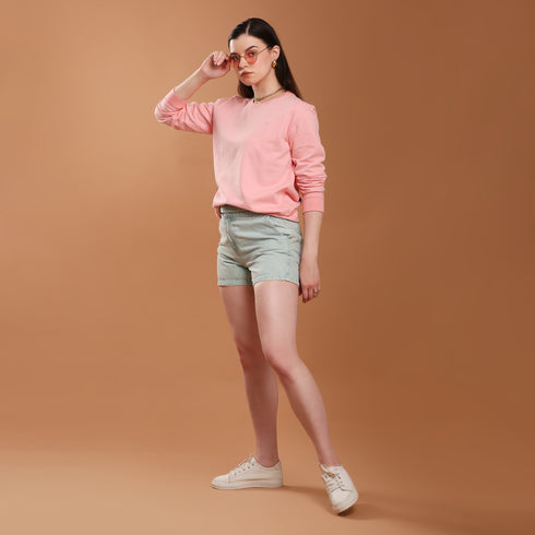 Sip Happens Women Sweatshirt – Baby Pink