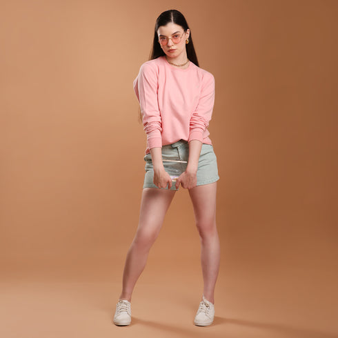 Sip Happens Women Sweatshirt – Baby Pink