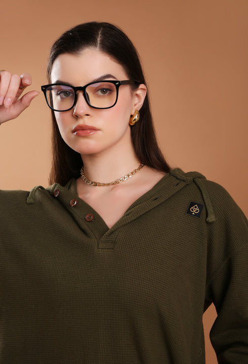 The Olive Waffle Women's Hoodie