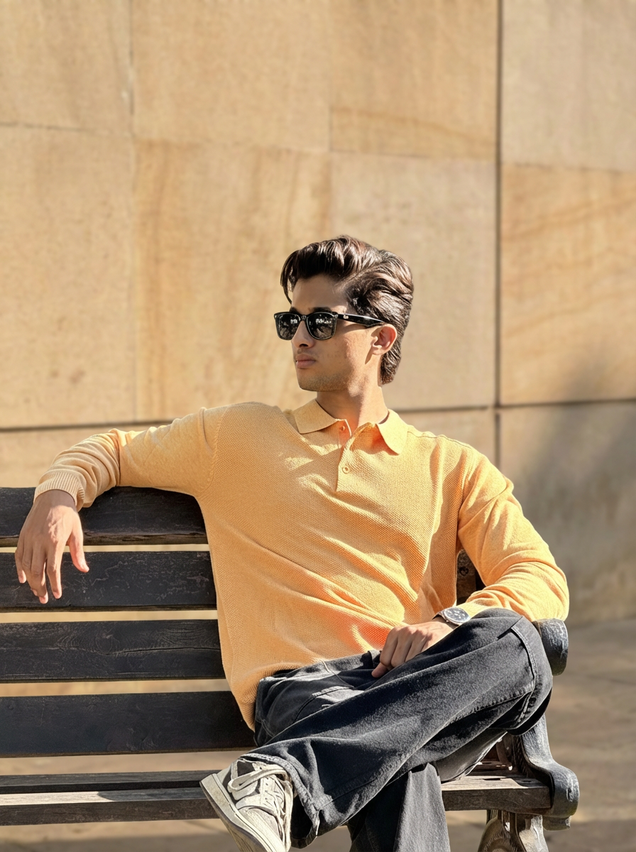 Golden-Hour Men Sweater