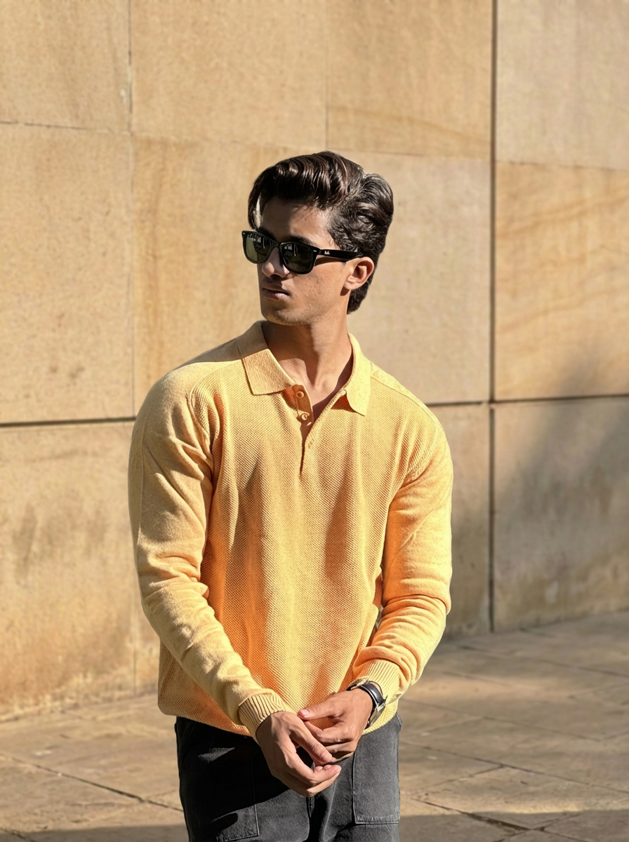 Golden-Hour Men Sweater