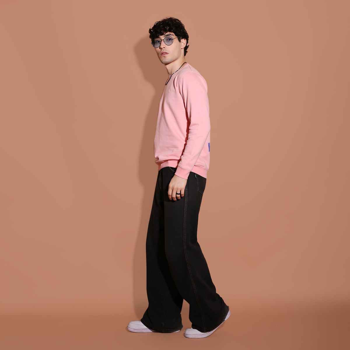 Sip Happens Men Sweatshirt – Baby Pink