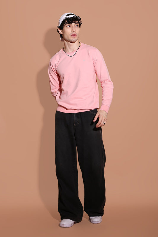 Sip Happens Men Sweatshirt – Baby Pink