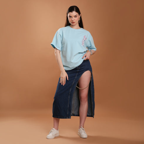Run Bunny Run Oversized Women's Tee
