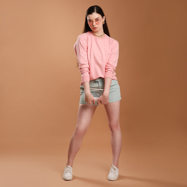 Sip Happens Women Sweatshirt – Baby Pink