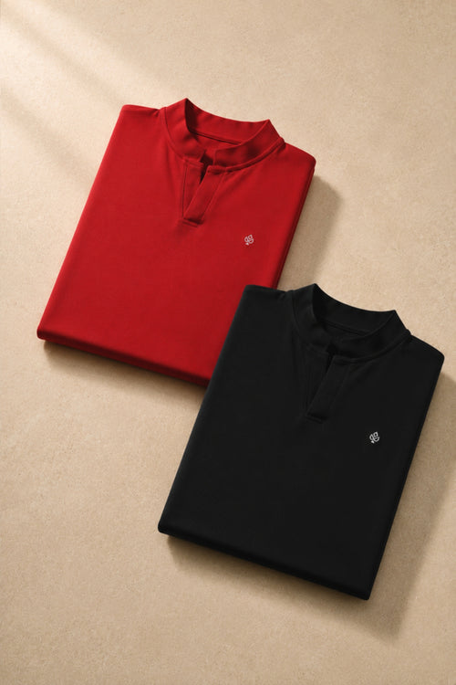 Edge Polo – Classic Duo (Red & Black)