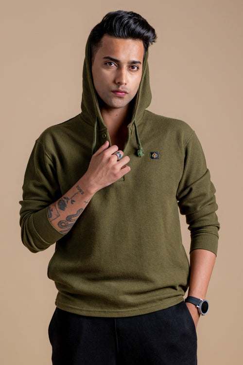 The Olive Waffle Men's Hoodie