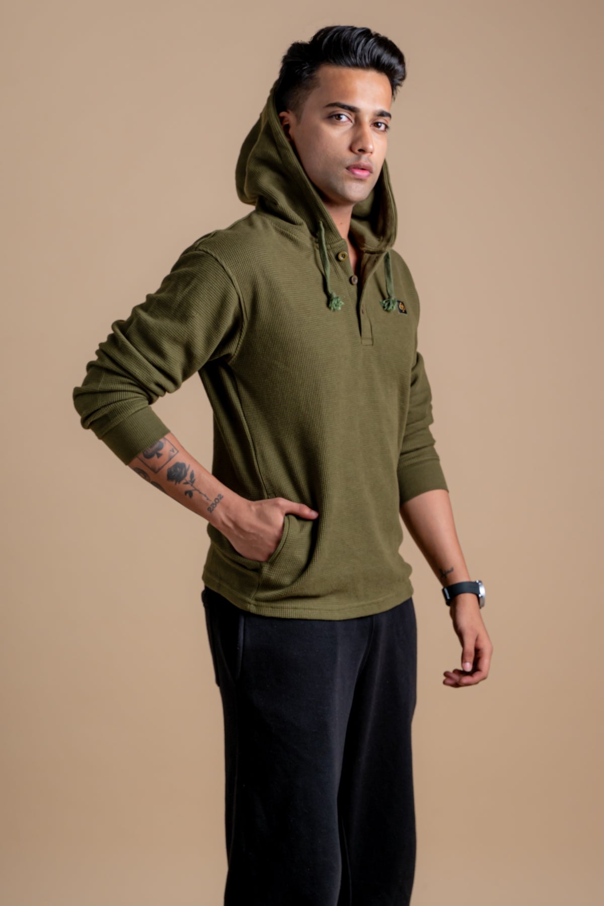 The Olive Waffle Men's Hoodie