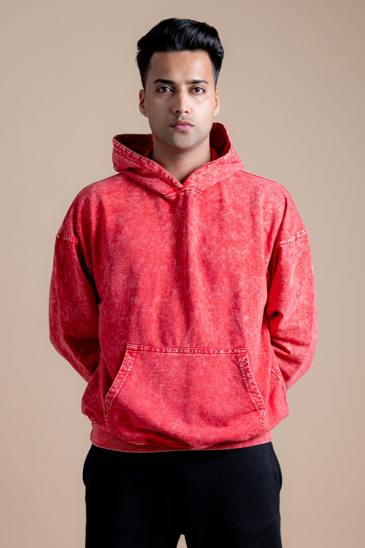 Vintage Wash Hoodie – Ember Red