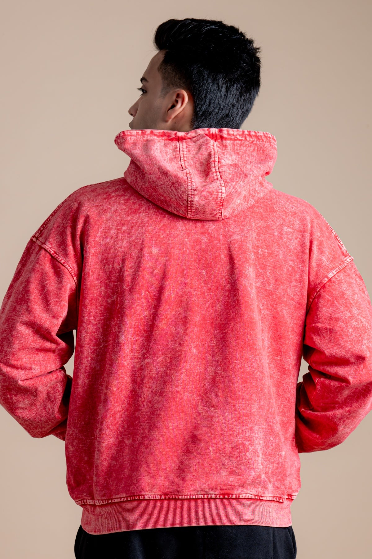 Vintage Wash Hoodie – Ember Red